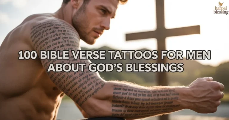 Bible verse tattoos for men about God’s blessings showing faith inspired scripture tattoo design and spiritual strength in Christian body art