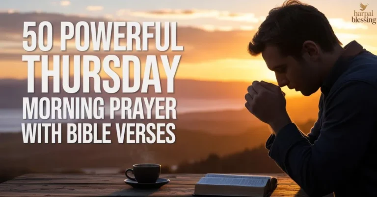 Thursday Morning Prayer at sunrise with Bible verses, peaceful devotion, faith, and spiritual morning guidance