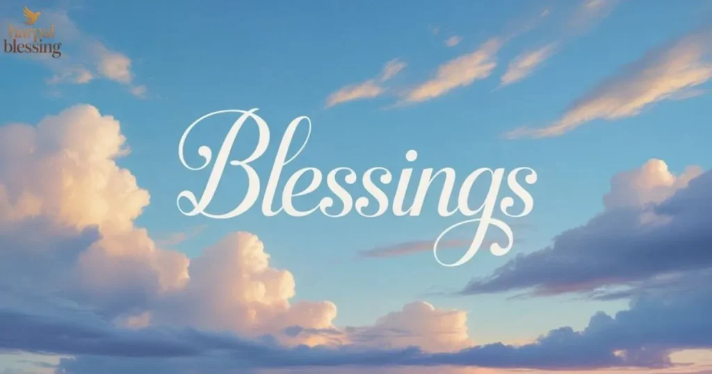 Good Evening Blessings calm sky blessing text peaceful evening spiritual hope and prayer