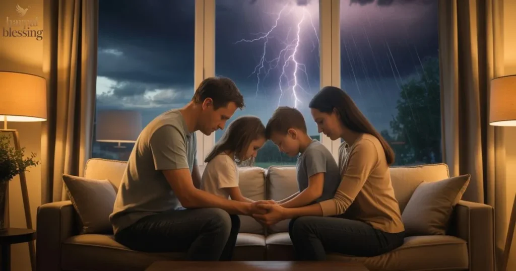 Prayers for bad weather to go away with scriptures showing family protection prayer during storms and weather safety