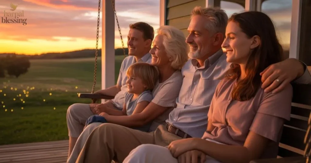 Good Evening Blessings family evening moment love peace togetherness spiritual home harmony