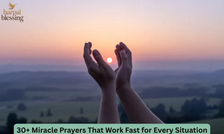 Person praying at sunrise, representing 30+ Miracle Prayers That Work Fast for Every Situation.