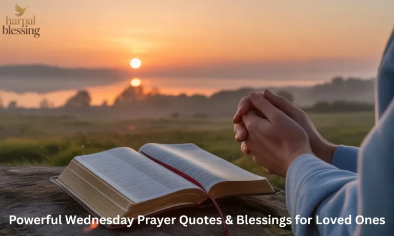 Powerful Wednesday Prayer Quotes & Blessings for Loved Ones with Bible in morning sunlight"