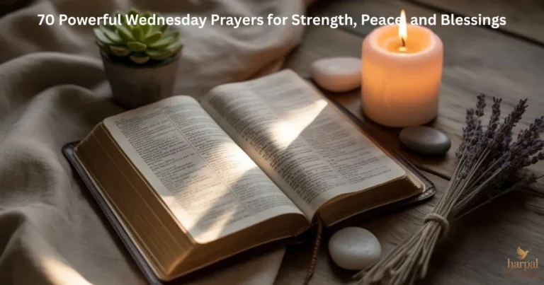 Open Bible and candle representing Wednesday prayers for peace, strength, and blessings.