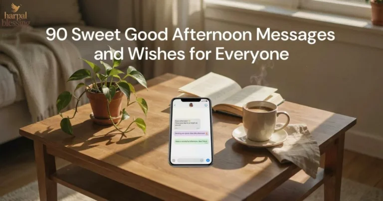 Good Afternoon Messages and Wishes with positive afternoon greetings, blessings, and heartfelt inspirational texts shared on mobile screen