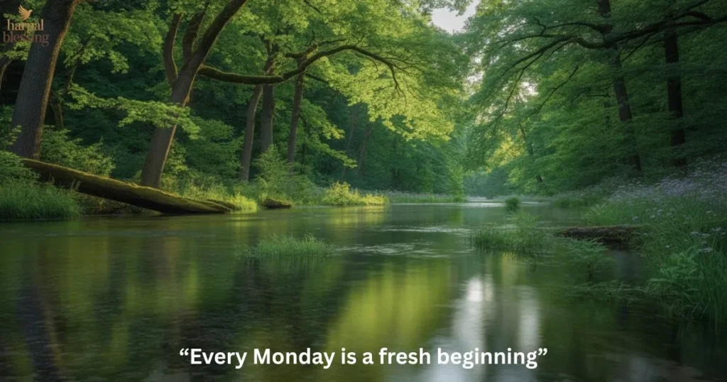 Every Monday is a fresh beginning inspirational blessing image nature