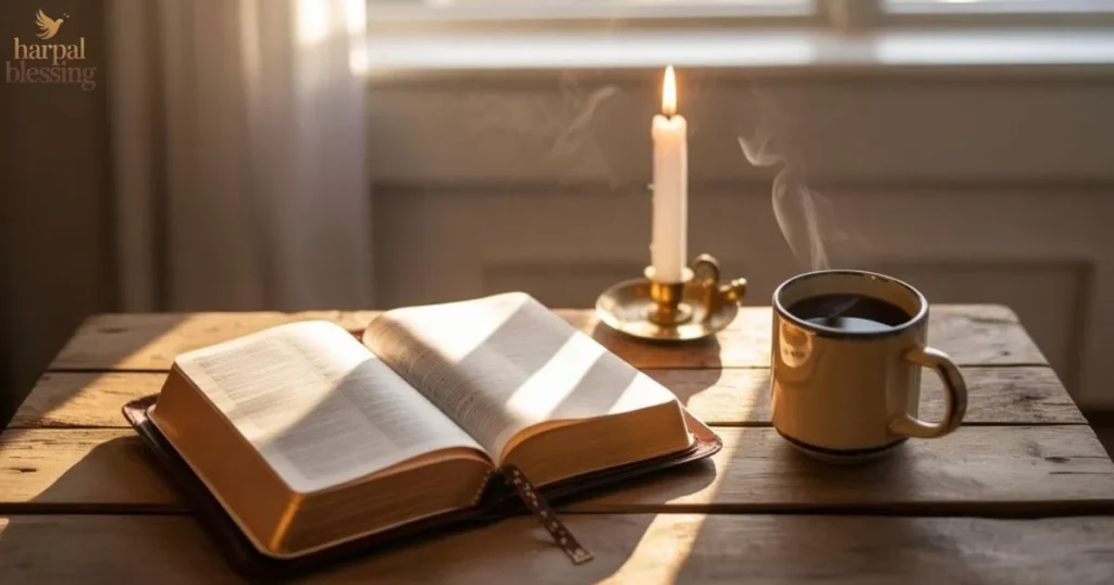 Monday morning blessing images with faith gratitude peace, Christian devotion and calm spiritual Monday start