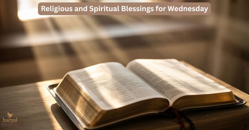 Spiritual Wednesday blessings with Bible verses bringing faith, peace, and divine guidance