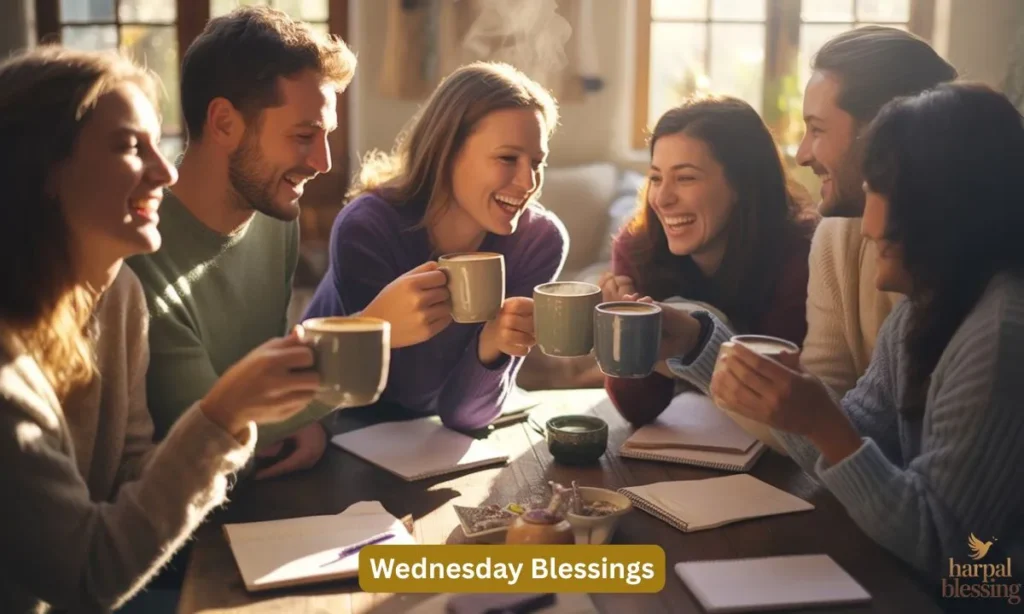Family sending heartfelt Wednesday blessings digitally, feeling connected, appreciated, and uplifted.