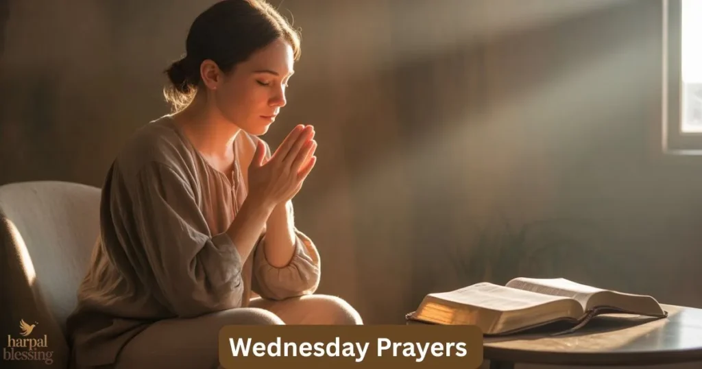 Wednesday prayers for spiritual guidance, inner peace, strength, and daily blessings.