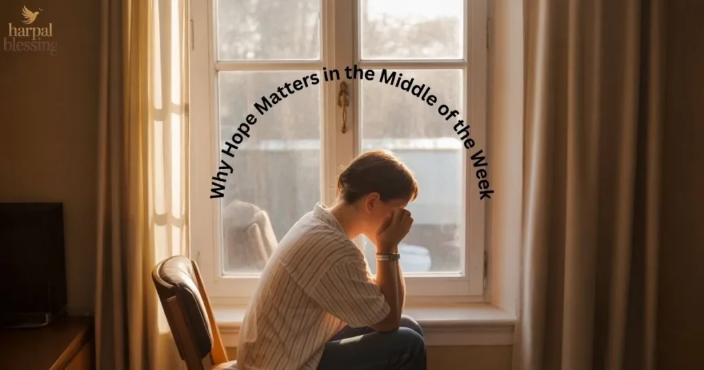 Midweek reflection scene showing how Wednesday Bible Verses bring hope during stress