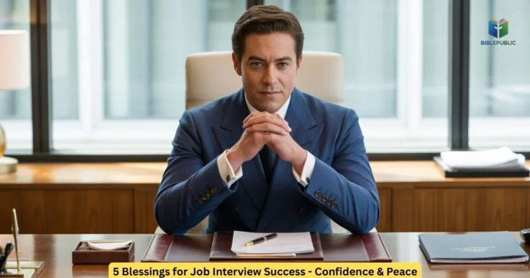 5 blessings for job interview success helping confidence, calm, and career preparation