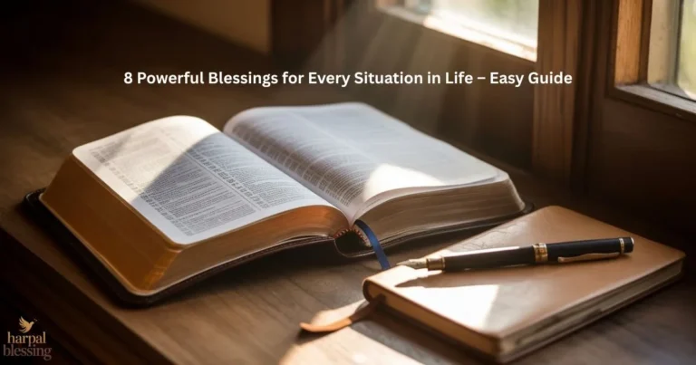 Open Bible with journal symbolizing 8 powerful blessings for every situation in life and spiritual guidance.