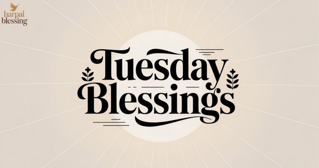 Tuesday blessings text image offering peace, faith, and encouragement for a calm morning start