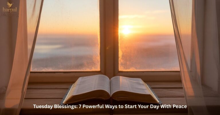 Tuesday blessings inspiring peace with morning prayer, Bible reading, and calm faith-filled reflection