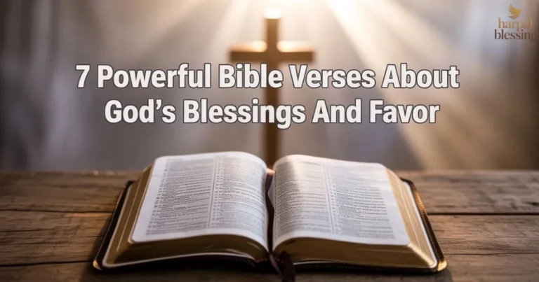 7 Powerful Bible Verses About God’s Blessings and Favor showing hope, faith, prayer, scripture guidance and spiritual encouragement in daily Christian life