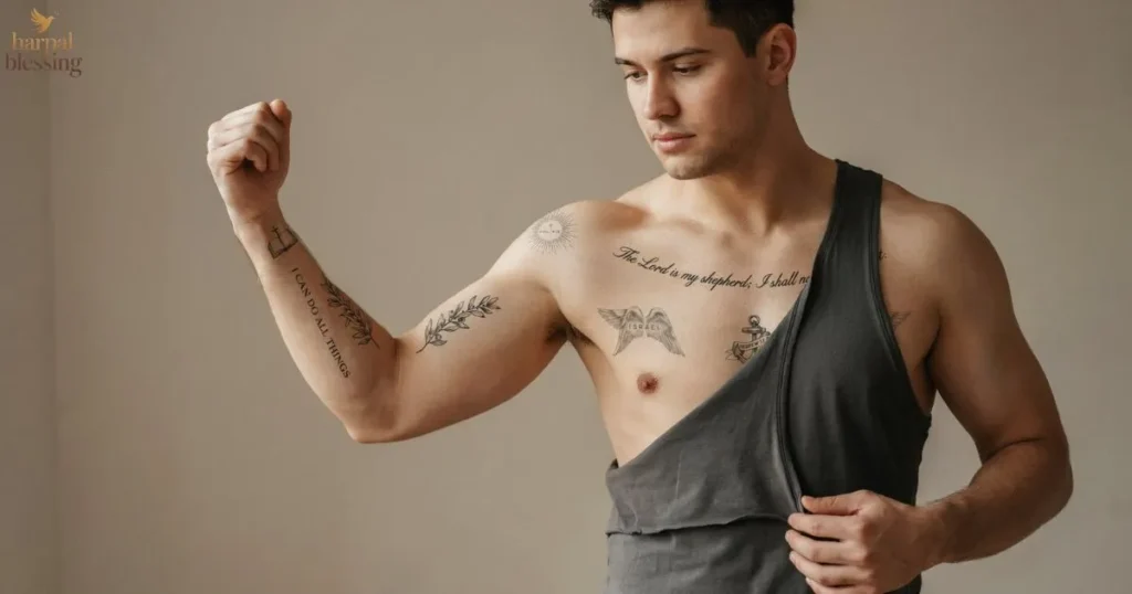 Best placement for Bible blessing tattoos on forearm, wrist, shoulder, and back